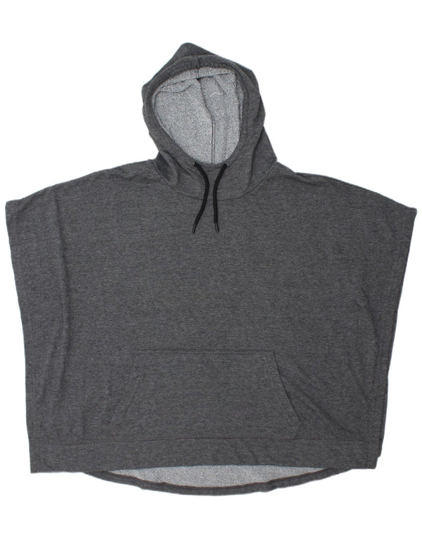 Champion Damen Ärmelloser Poncho-Kapuzenpullover UK 16 Large Grau Polyester
