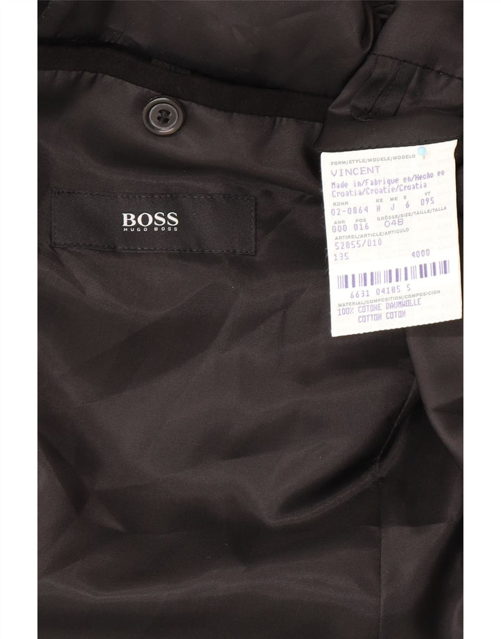 HUGO BOSS Herren-Blazer mit 2 Knöpfen, EU 48, mittelschwarz, Baumwolle