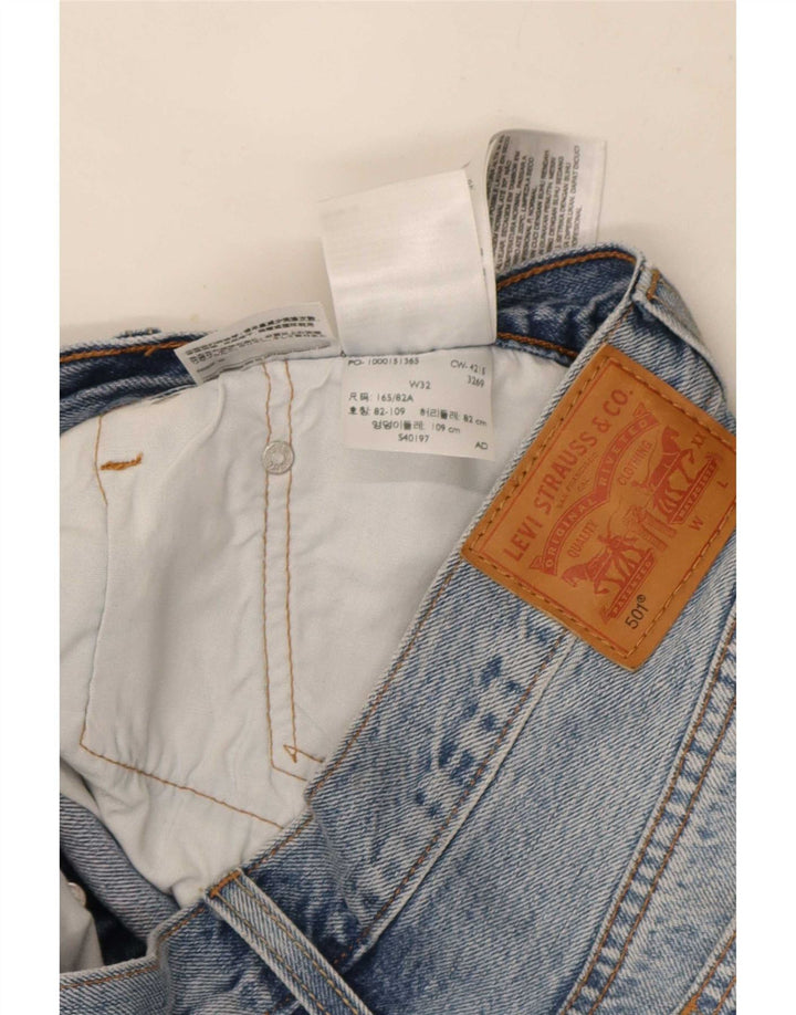 Levi's Damen 501 Jeansshorts W32 mittelblaue Baumwolle