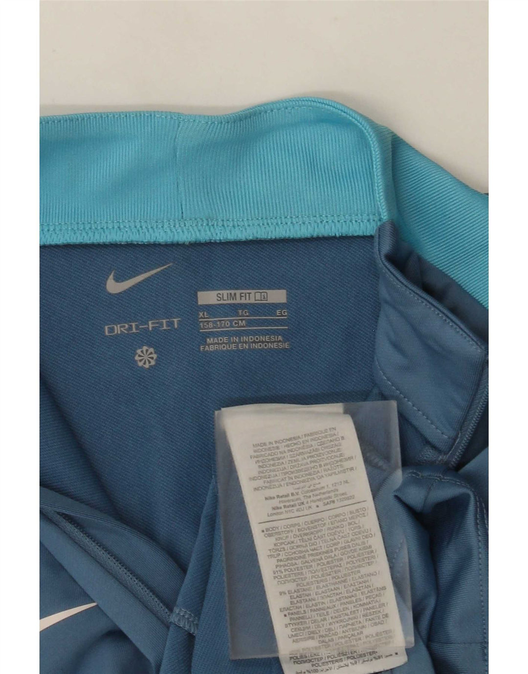 Nike Jungen Dri Fit Slim Zip Neck Pullover Trainingsanzug Top 13–14 Jahre XL Blau