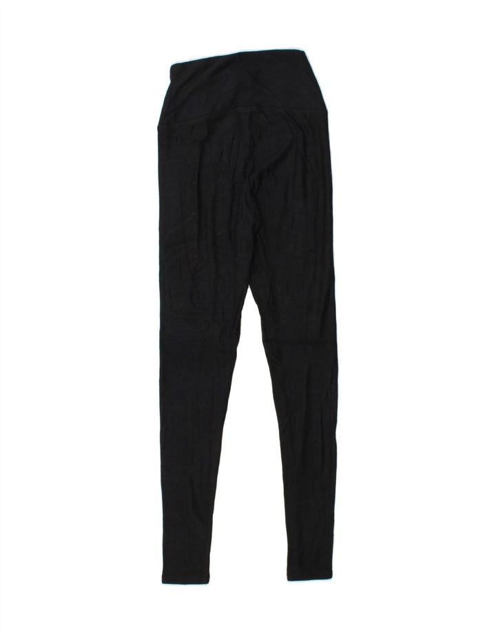 ORVIS Womens Leggings UK 10 Small Black Modal Vintage Orvis and Second-Hand Orvis from Messina Hembry 