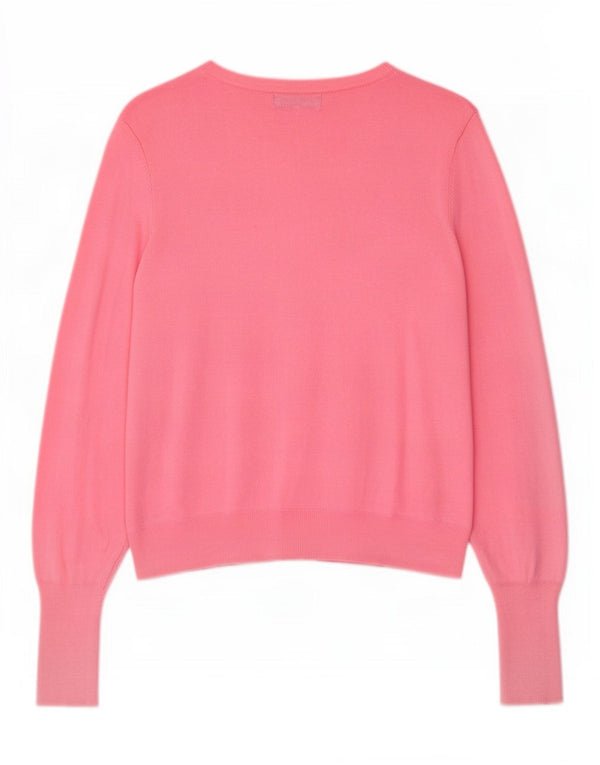 Marks & Spencer Damen Strickjacke Pullover UK 16 Große rosa Viskose