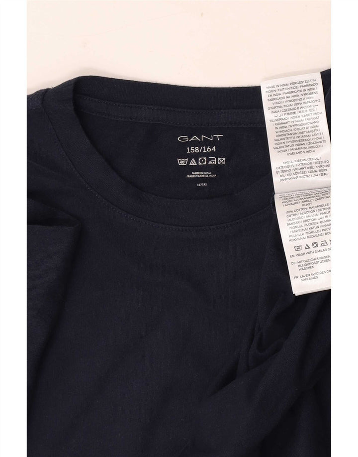 Gant T-Shirt-Oberteil für Jungen, 13–14 Jahre, marineblaue Baumwolle
