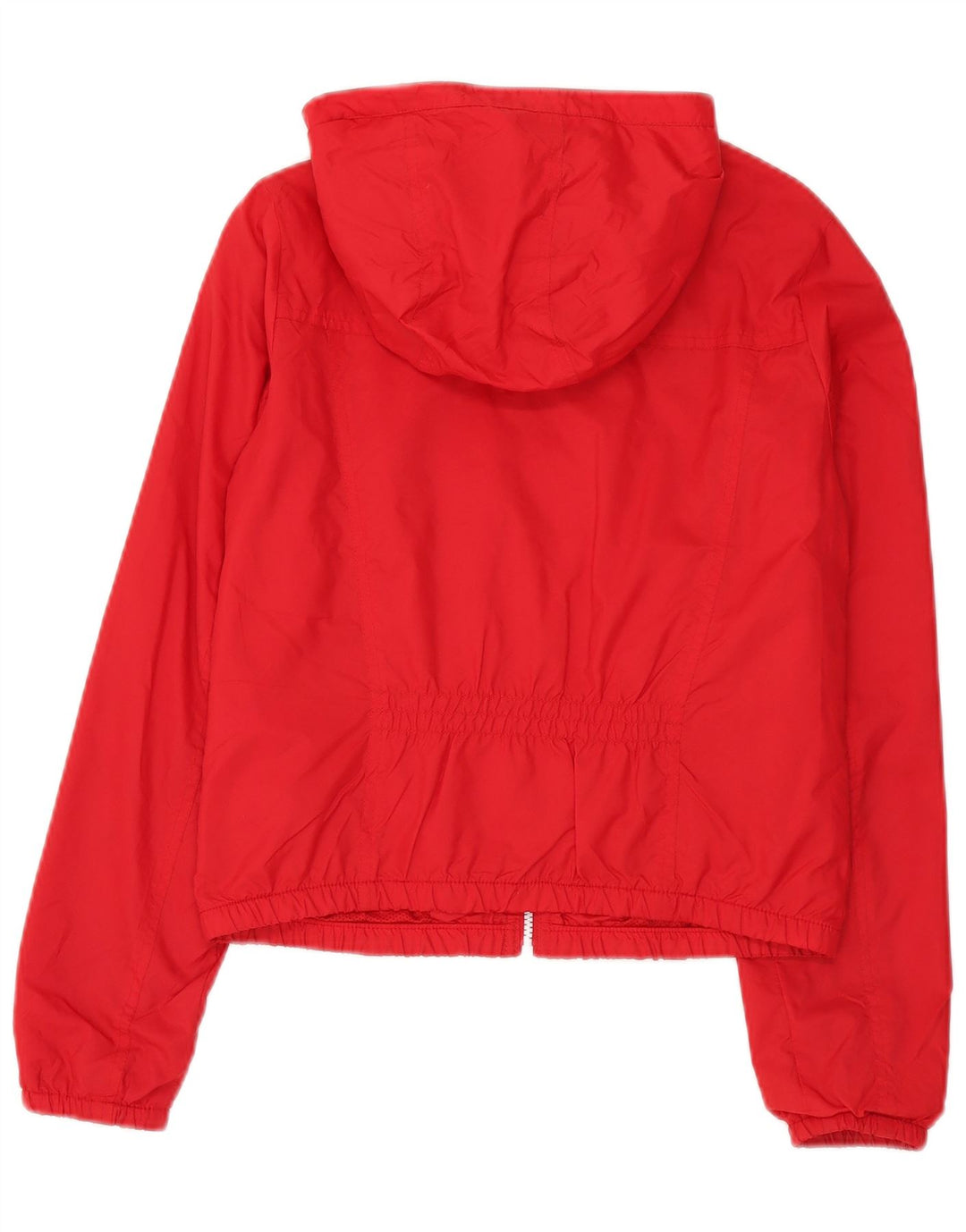 Hollister Damen-Regenjacke mit Kapuze, UK 12, mittelrotes Nylon