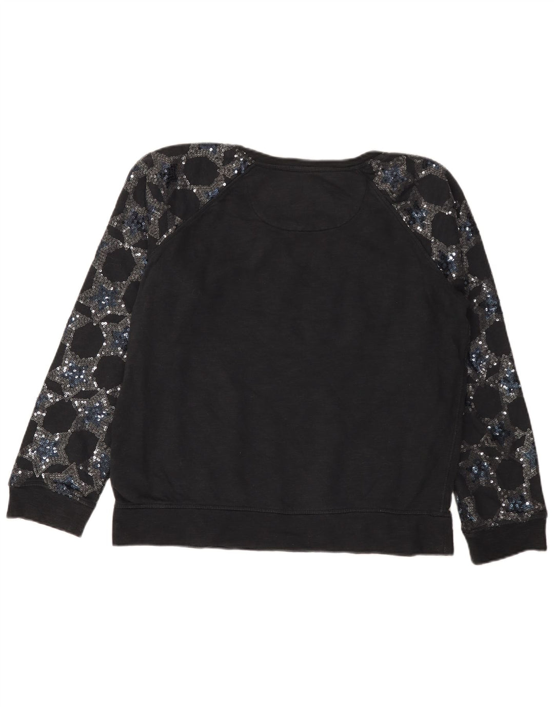 SUPERDRY Grafik-Sweatshirt-Pullover für Damen, UK 16, Größe L, Schwarz, Baumwolle