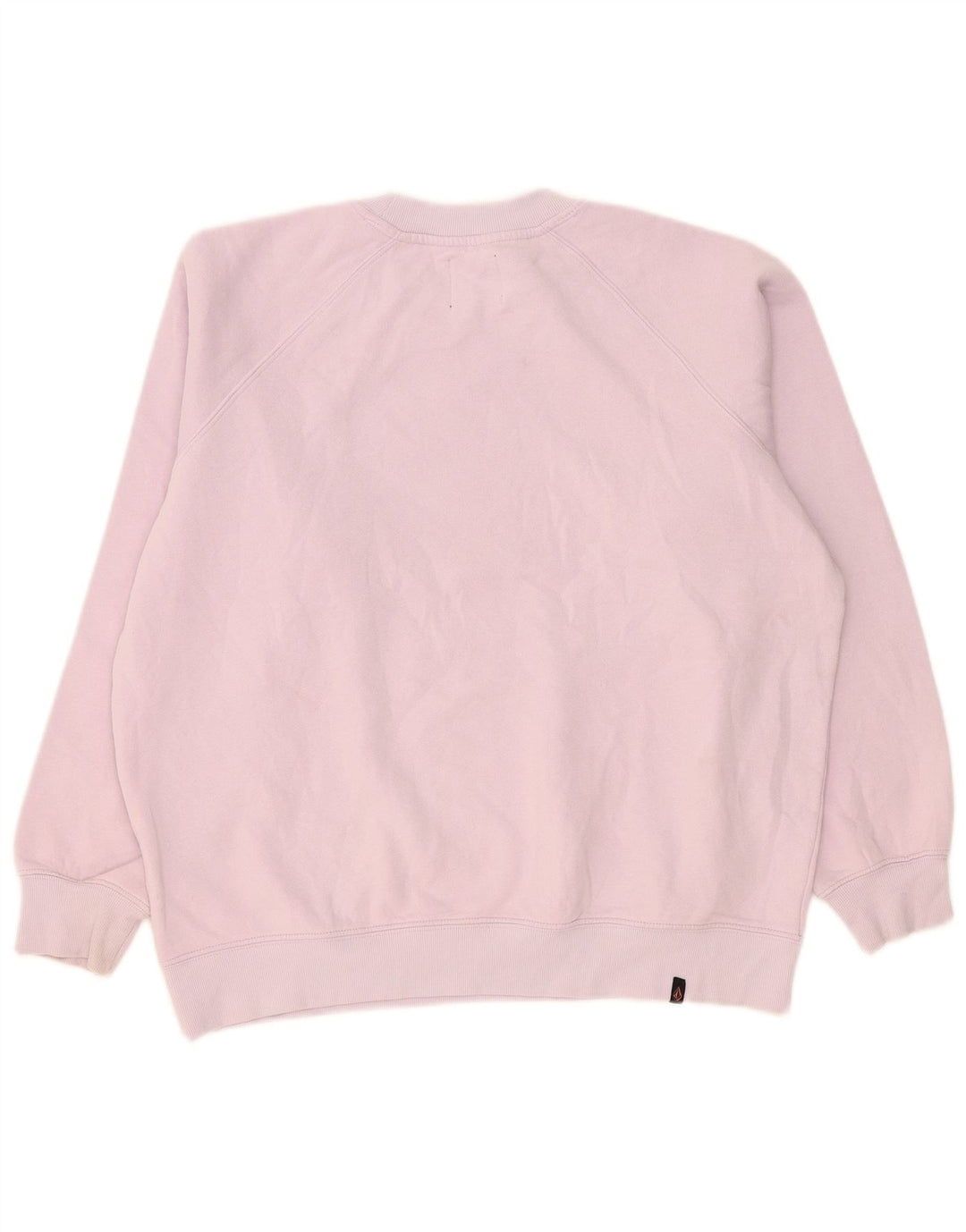 Volcom Womens Graphic Oversized Sweatshirt Pullover US 4/6 Small Rosa Baumwolle