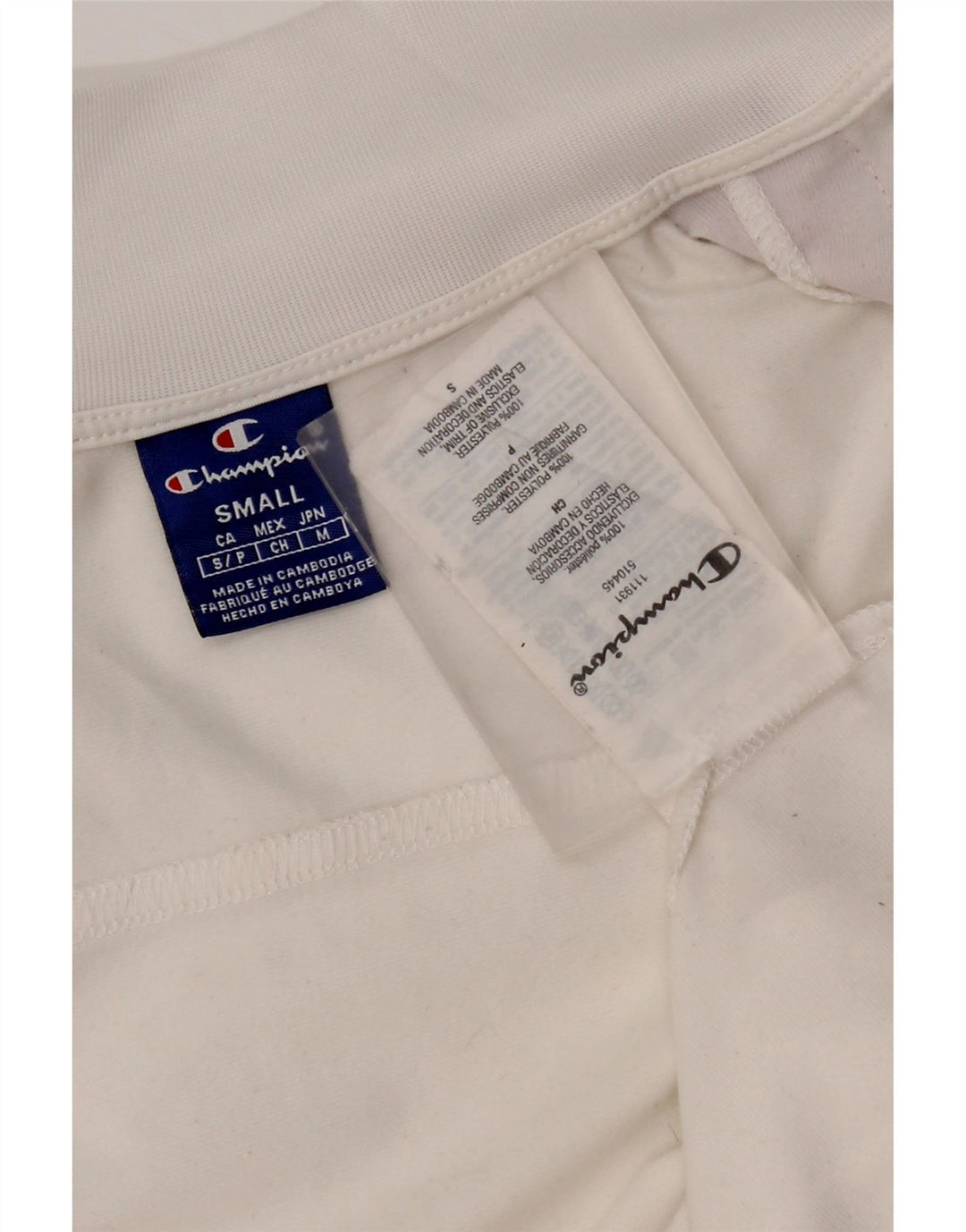 Champion Damen-Trainingsanzugoberteil mit Grafik, UK 10, Größe S, Weiß, Polyester