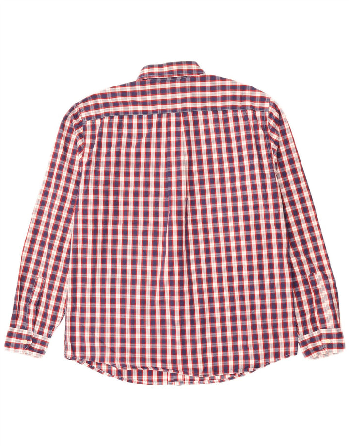 DOCKERS Herrenhemd, groß, marineblau, kariert, Baumwolle