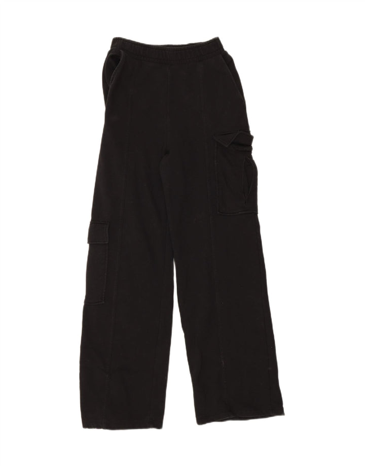 ZARA Mens Cargo Tracksuit Trousers Small  Black Cotton