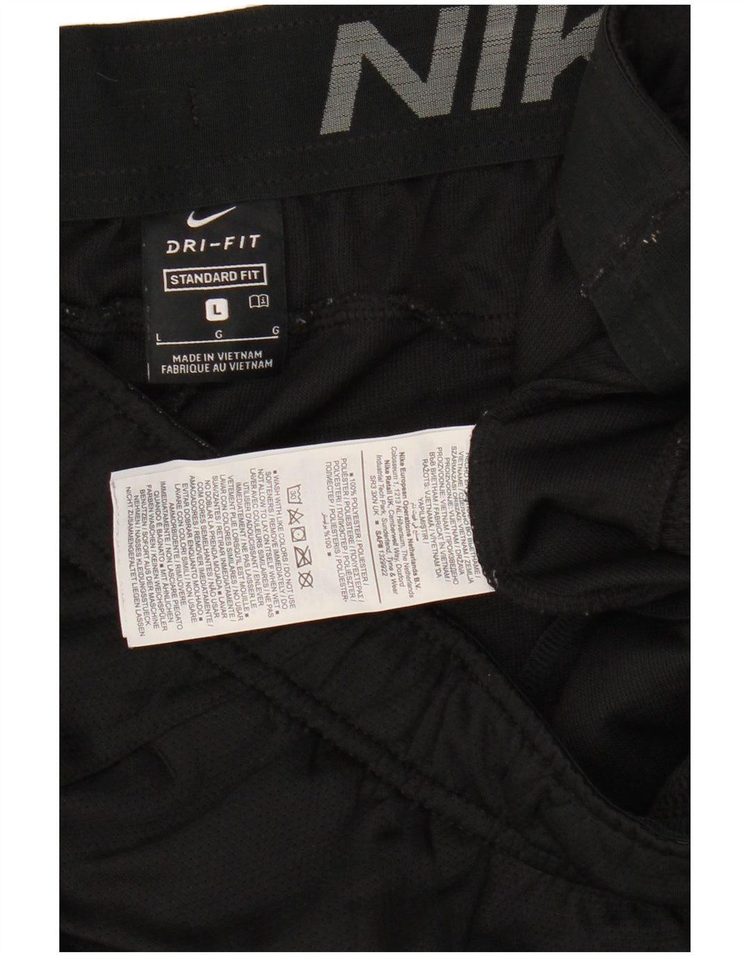 Nike Herren Dri Fit Standard Sportshorts, groß, schwarzes Farbblock-Polyester