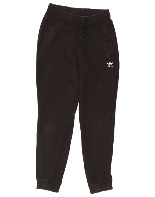 Adidas Damen Trainingshose Jogger UK 10 Small Schwarz Baumwolle