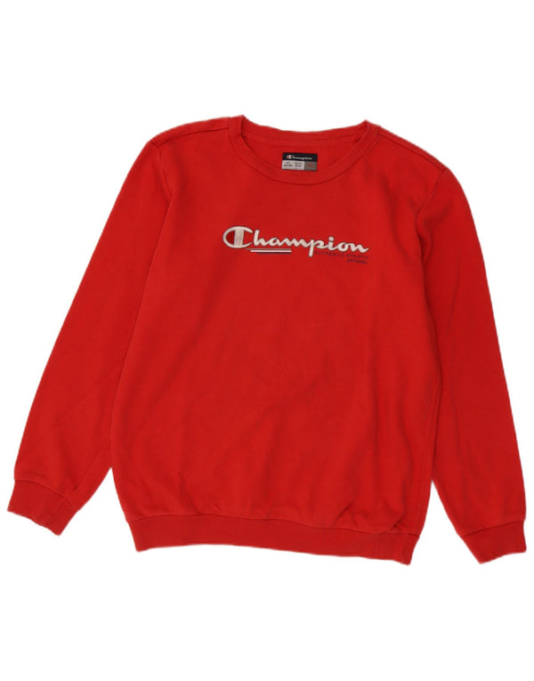 Champion Jungen-Sweatshirt mit Grafik, 13–14 Jahre, XL, rote Baumwolle
