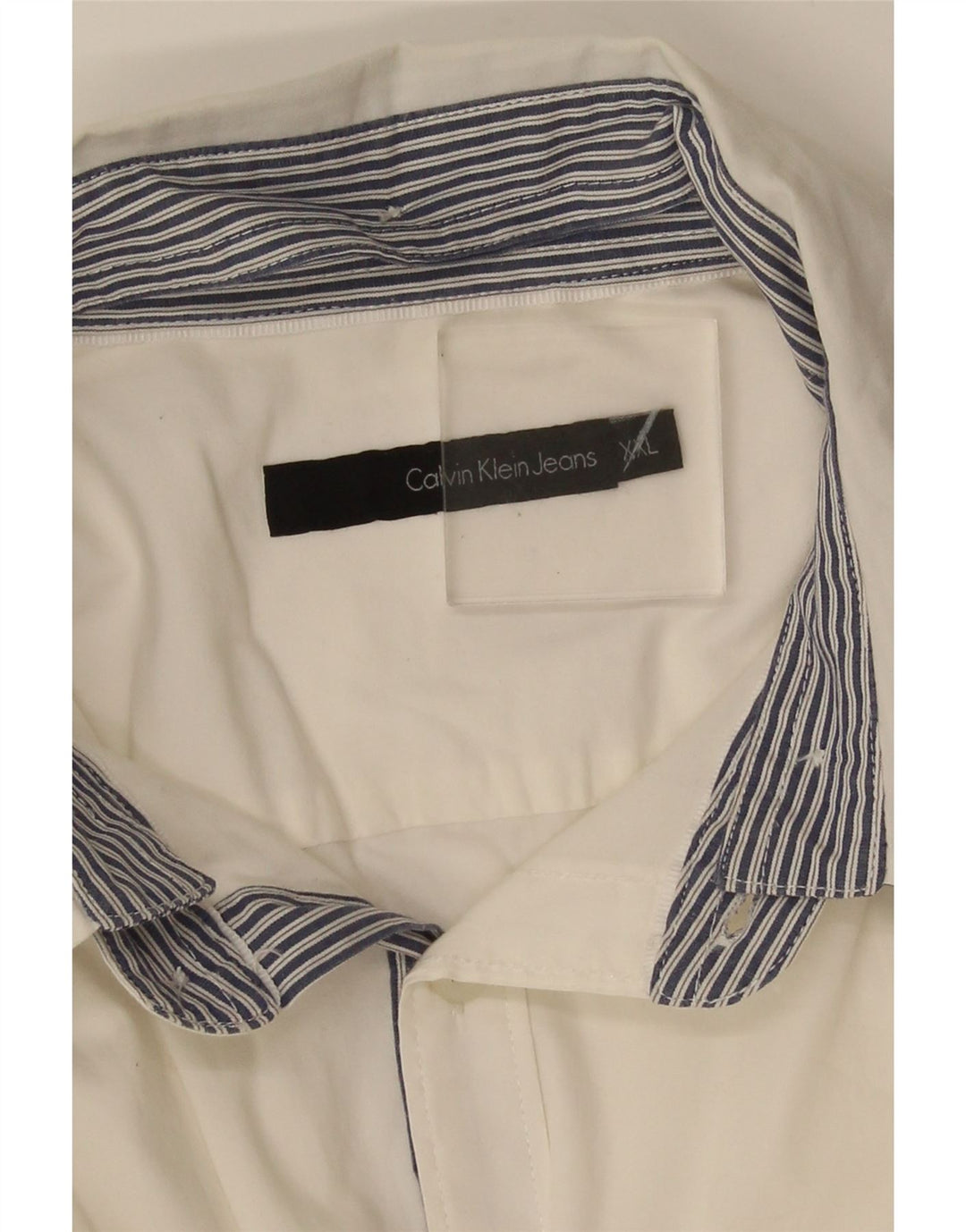 Calvin Klein Jeans Herren Hemd 2XL Weiß