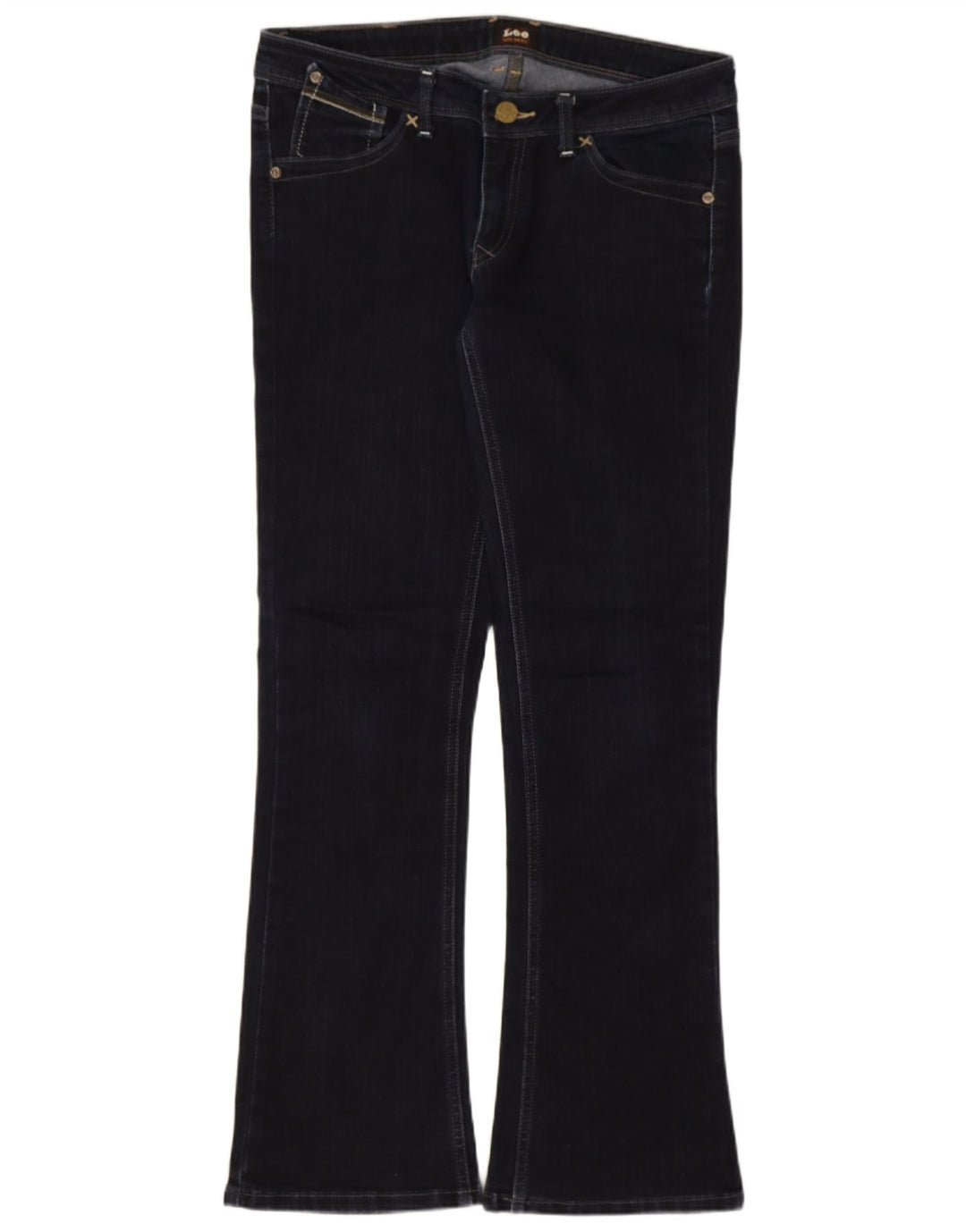 Lee Damen Bootcut-Jeans W30 L30 Marineblaue Baumwolle