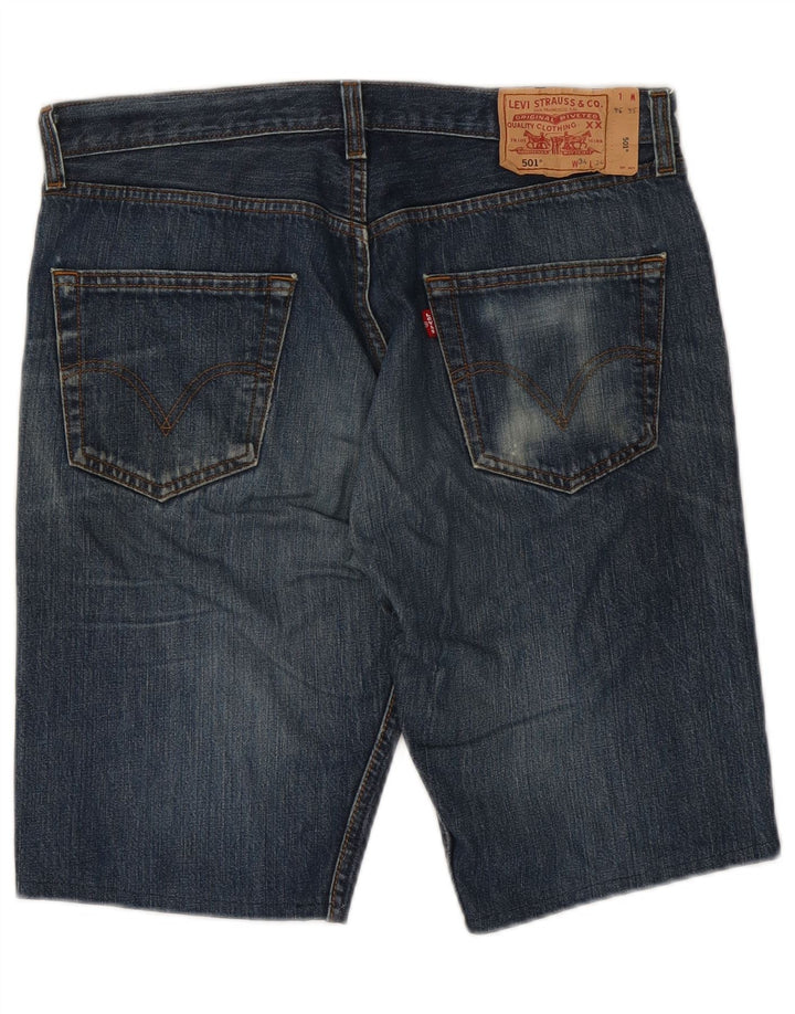 LEVI'S Herren 501 Denim Shorts W34 Große blaue Baumwolle