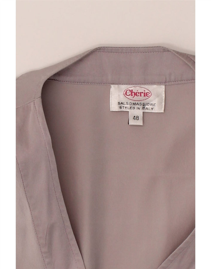 CHERIE Womens Shirt Blouse IT 48 XL Grey Vintage cherie and Second-Hand cherie from Messina Hembry 