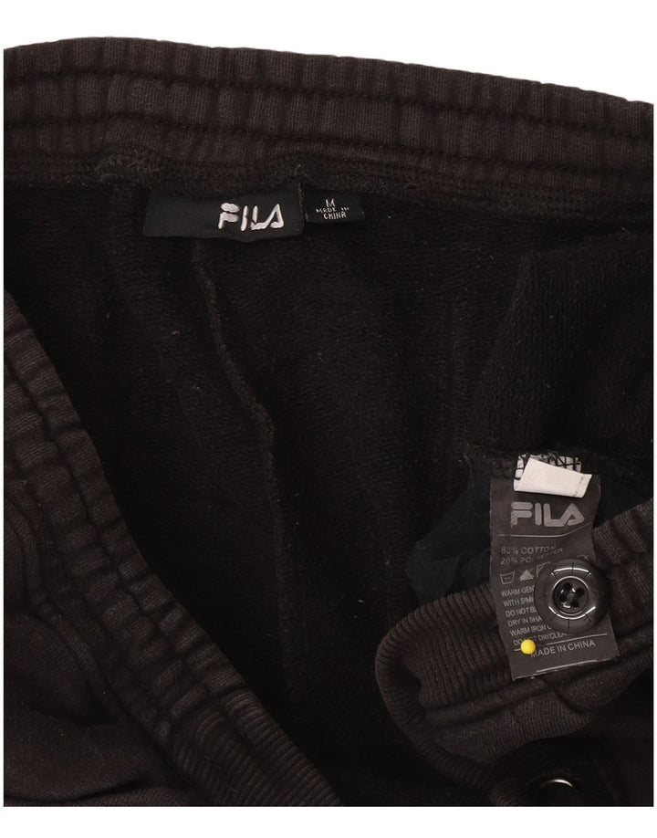Fila Damen-Trainingshose, UK 14, mittlere schwarze Baumwolle