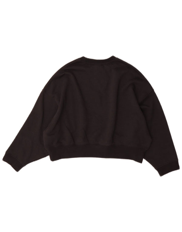 Nike Mädchen-Sweatshirt mit übergroßem Grafikmotiv, 10–11 Jahre, mittelgroß, Schwarz