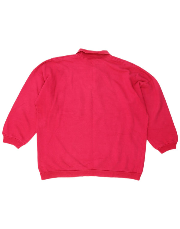 Benetton Damen-Sweatshirt in Übergröße mit Rollkragen, Gr. 10, Rosa