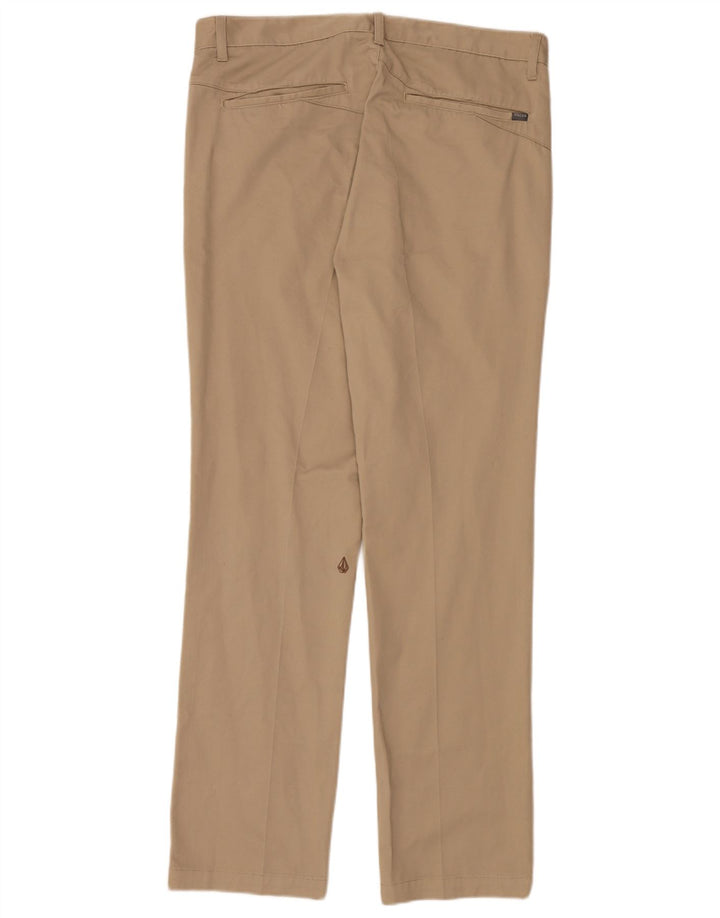 Volcom Herren Slim Chinohose W36 L34 Beige Baumwolle