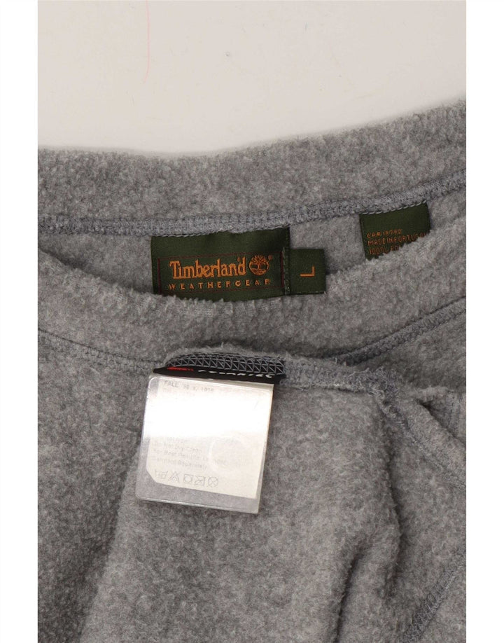 Timberland Herren-Fleecepullover, großes grau geflecktes Polyester
