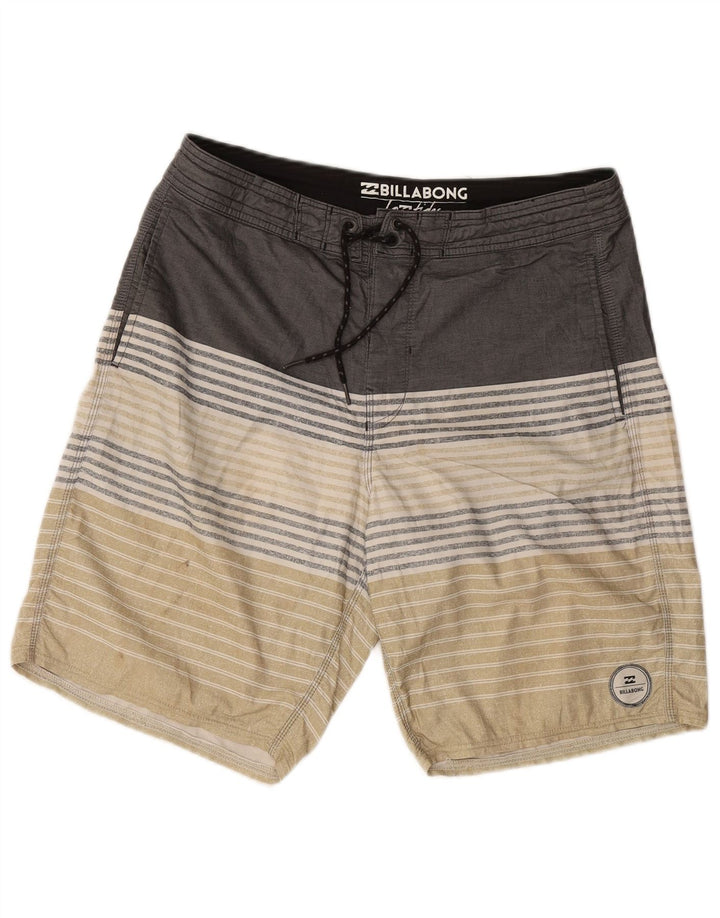 BILLABONG Mens Swimming Shorts Medium Multicoloured Striped Cotton