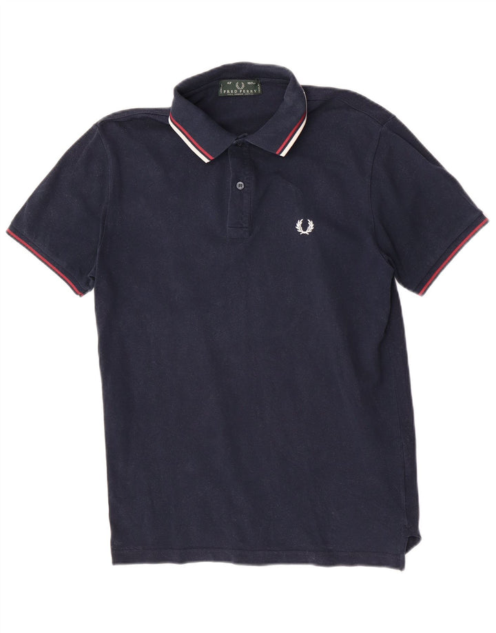 Fred Perry Herren-Poloshirt, mittelmarineblaue Baumwolle