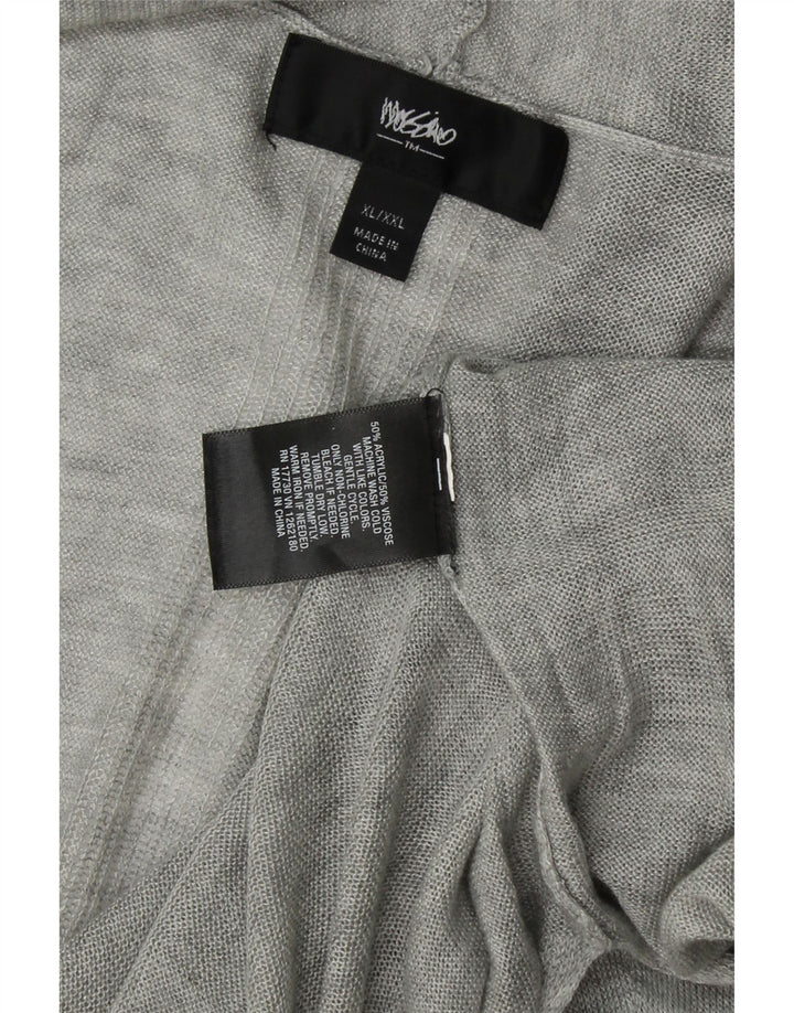 MOSSIMO Womens Longline Open Cardigan Sweater UK 18 XL Grey Acrylic Vintage Mossimo and Second-Hand Mossimo from Messina Hembry 