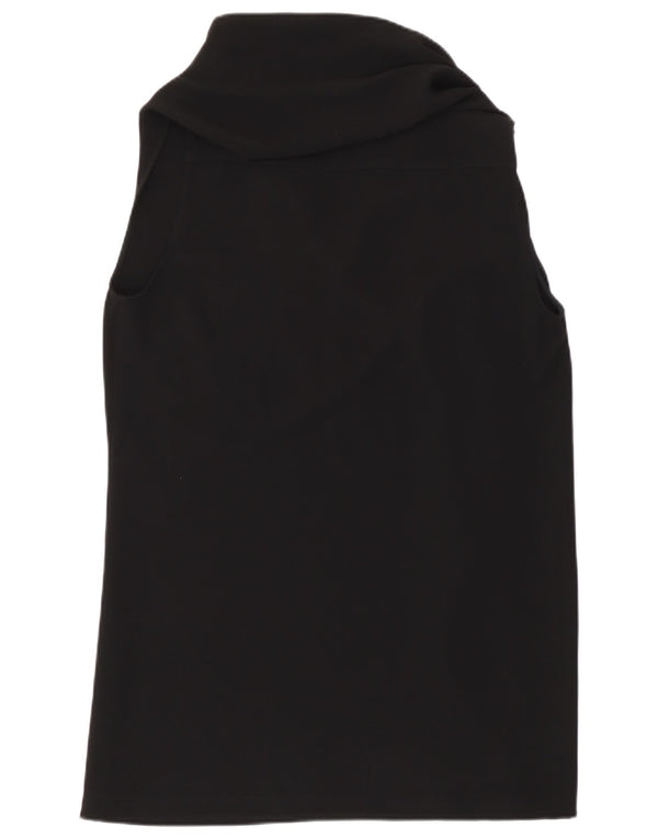 Max Mara Damen ärmelloses Blusenoberteil UK 14 Medium Schwarz