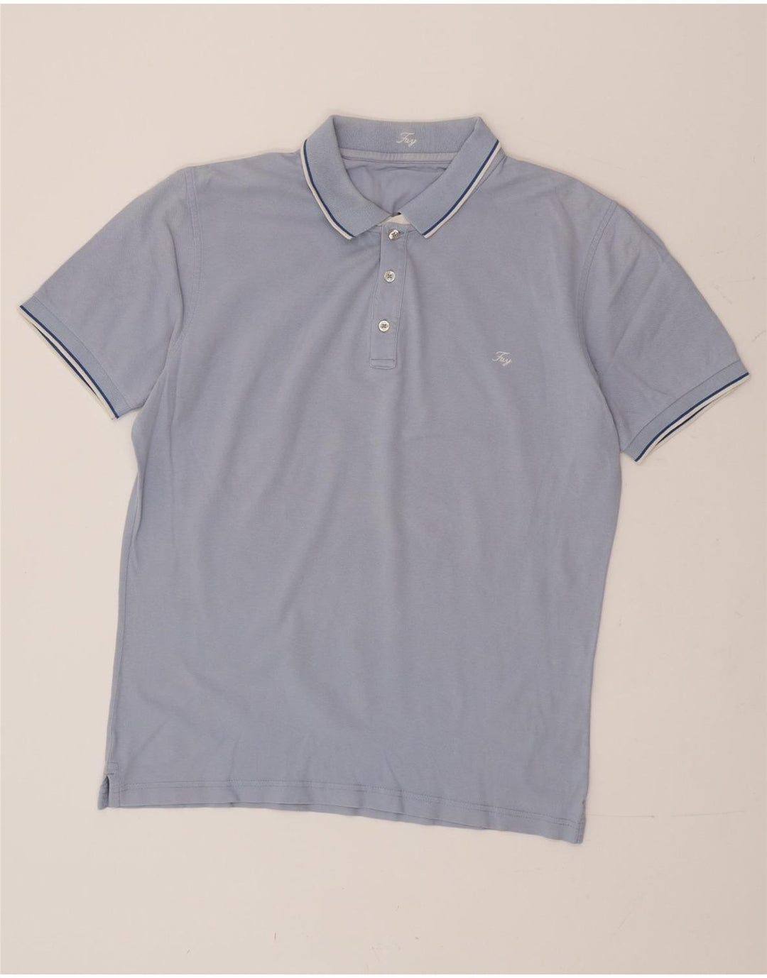 FAY Herren Poloshirt XL Blau gestreift
