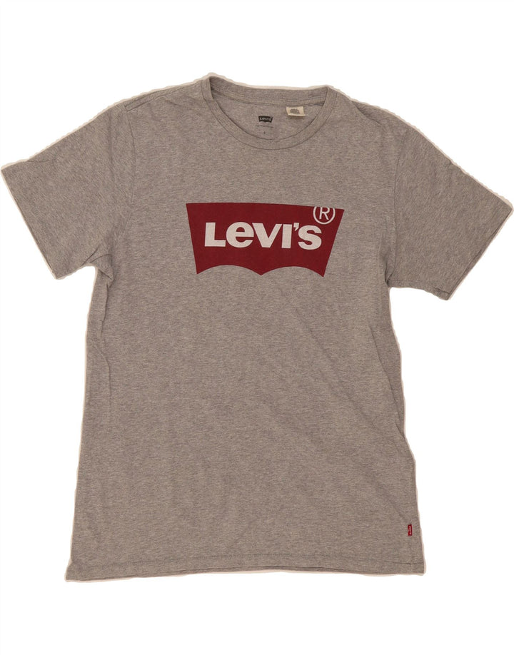 LEVI'S Mens Graphic T-Shirt Top Small Grey Cotton Vintage Levi's and Second-Hand Levi's from Messina Hembry 