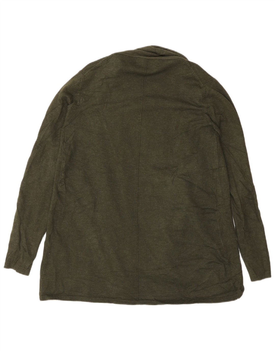 Offener Strickjackenpullover für Damen von Zara UK 12 Mittelgrüne Viskose