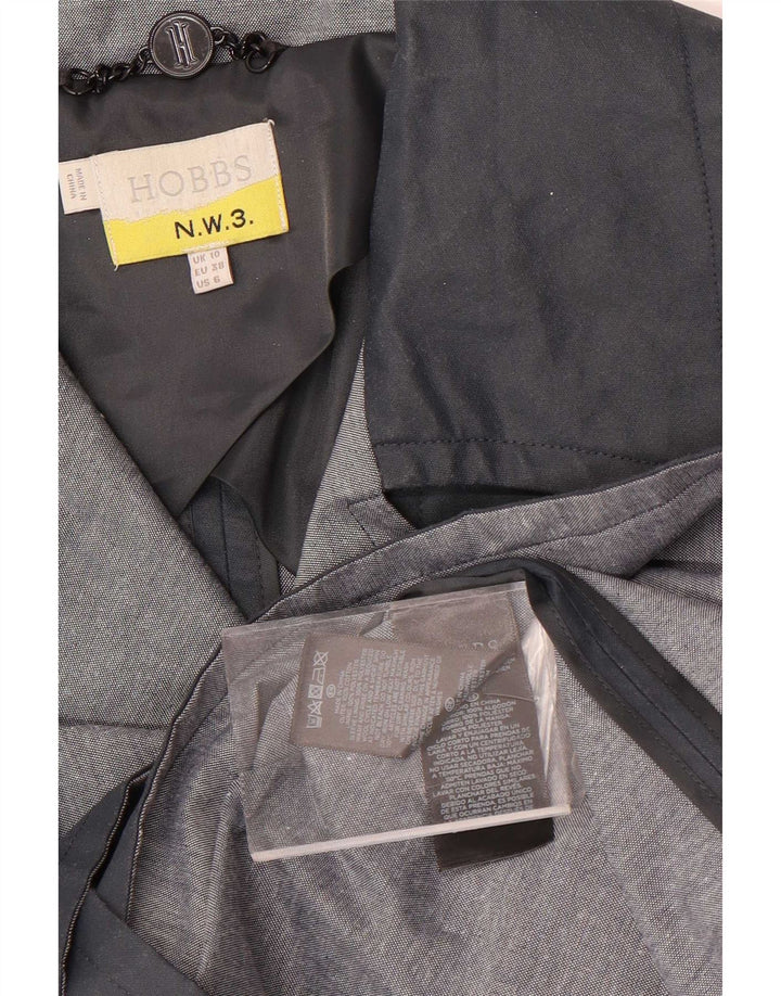 Hobbs Damen-Trenchcoat in Übergröße, Gr. 10, Größe S, Schwarz, Baumwolle