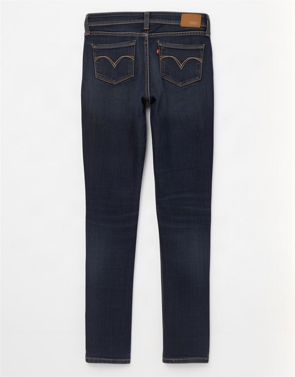 Levi's Damen Demi Curve Low Waist Skinny Jeans W26 L32 Blaue Baumwolle