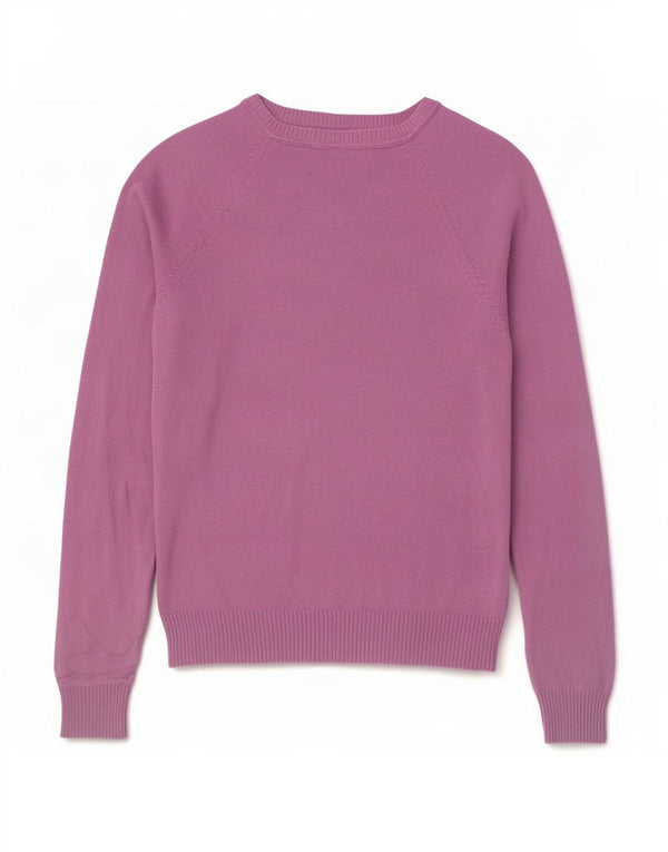 Zara Damen-Pullover mit V-Ausschnitt, Gr. 10, Größe S, Lila, Baumwolle