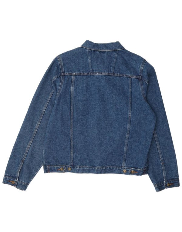 Red Baron Womens Denim Jacket UK 16 Large Blue Cotton
