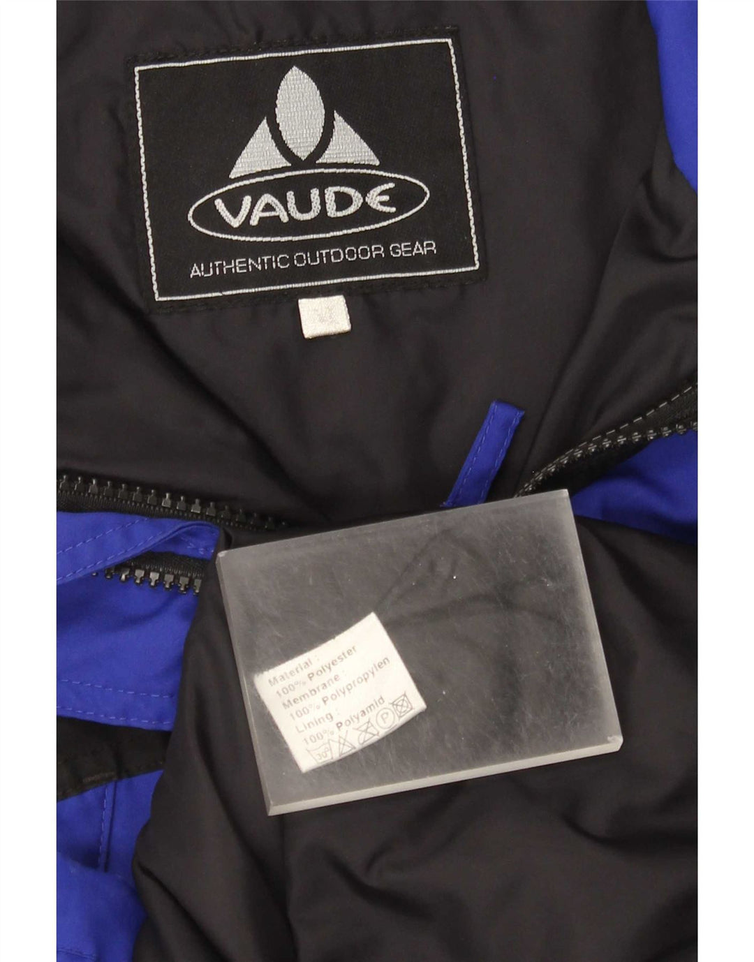 Vaude Herren Windjacke UK 38 Mittelblaues Colourblock-Polyester