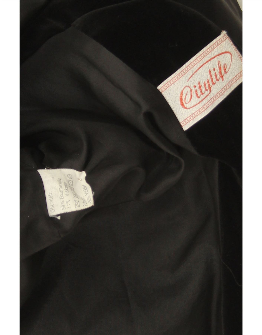 CITYLIFE Damen-Blazer aus Samt, Gr. 44, Größe L, Schwarz, Baumwolle