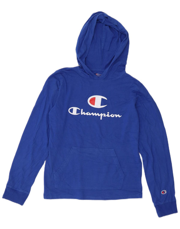 Champion Kapuzenpullover mit Grafik für Jungen, 13–14 Jahre, XL, blaue Baumwolle