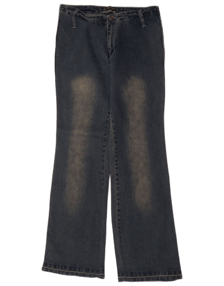 Victory Damen-Jeans mit weitem Bein, W30 L31, blaues Polyester