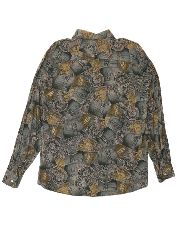 Vintage Herrenhemd Mittelgrün Patchwork
