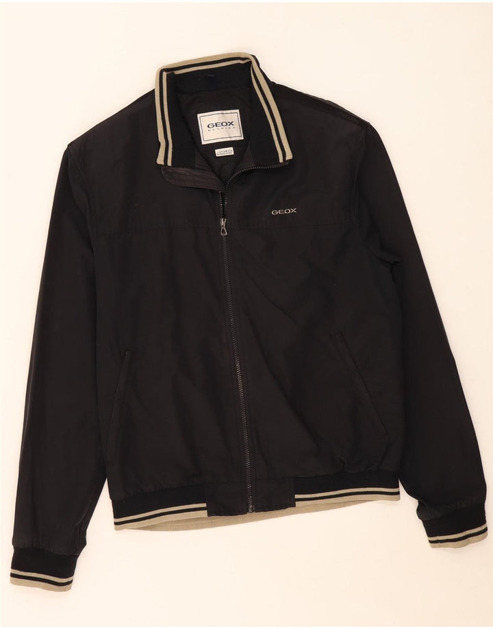 Geox Respira Herren Bomberjacke IT 52 XL Schwarz Baumwolle
