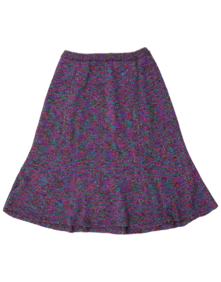 Vintage Damen A-Linienrock Medium W32 Bunt gefleckt