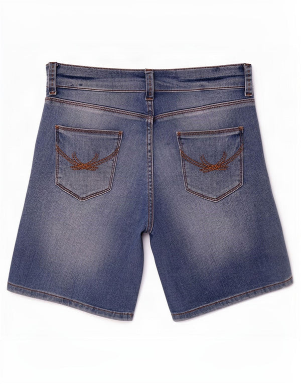 Marks & Spencer Damen Jeansshorts UK 8 Small W26 Blaue Baumwolle