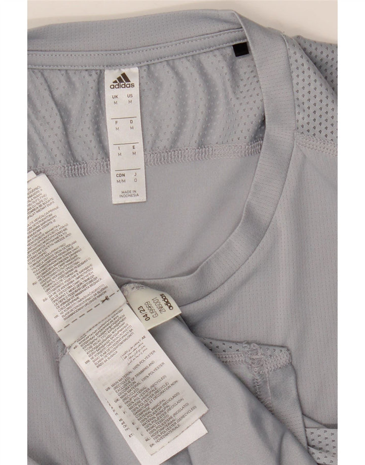 ADIDAS Herren T-Shirt Top Mittelgraues Polyester