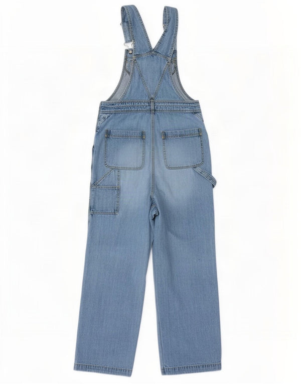 Vintage Damen Latzhose Cargo Straight Jeans Medium W36 L32 Blaue Baumwolle