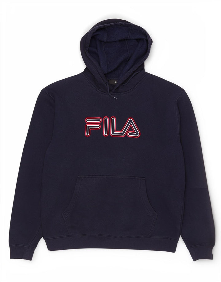 Fila Herren-Kapuzenpullover mit Grafik, mittelmarineblaue Baumwolle