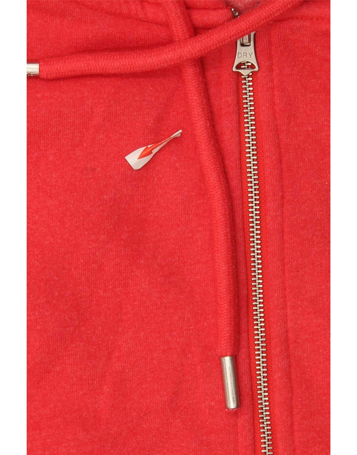 Superdry Herren-Kapuzenpullover mit Reißverschluss, groß, aus roter Baumwolle