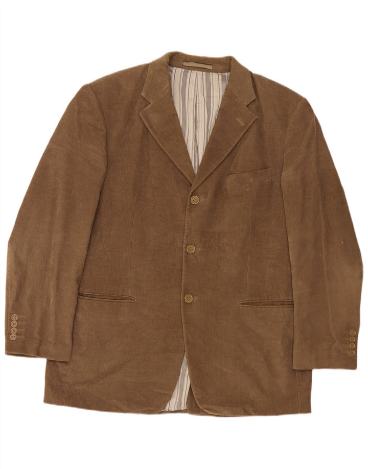 Marks & Spencer Herren-Blazer aus Cord mit 3 Knöpfen, Gr. 42, Braun