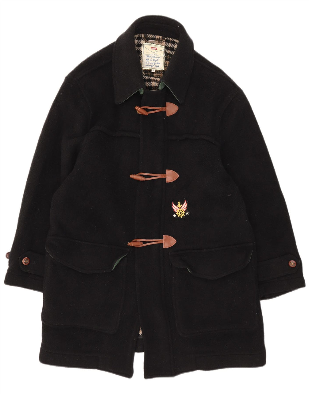 CARRERA Herren Dufflecoat UK 38 Mittelschwarze Wolle